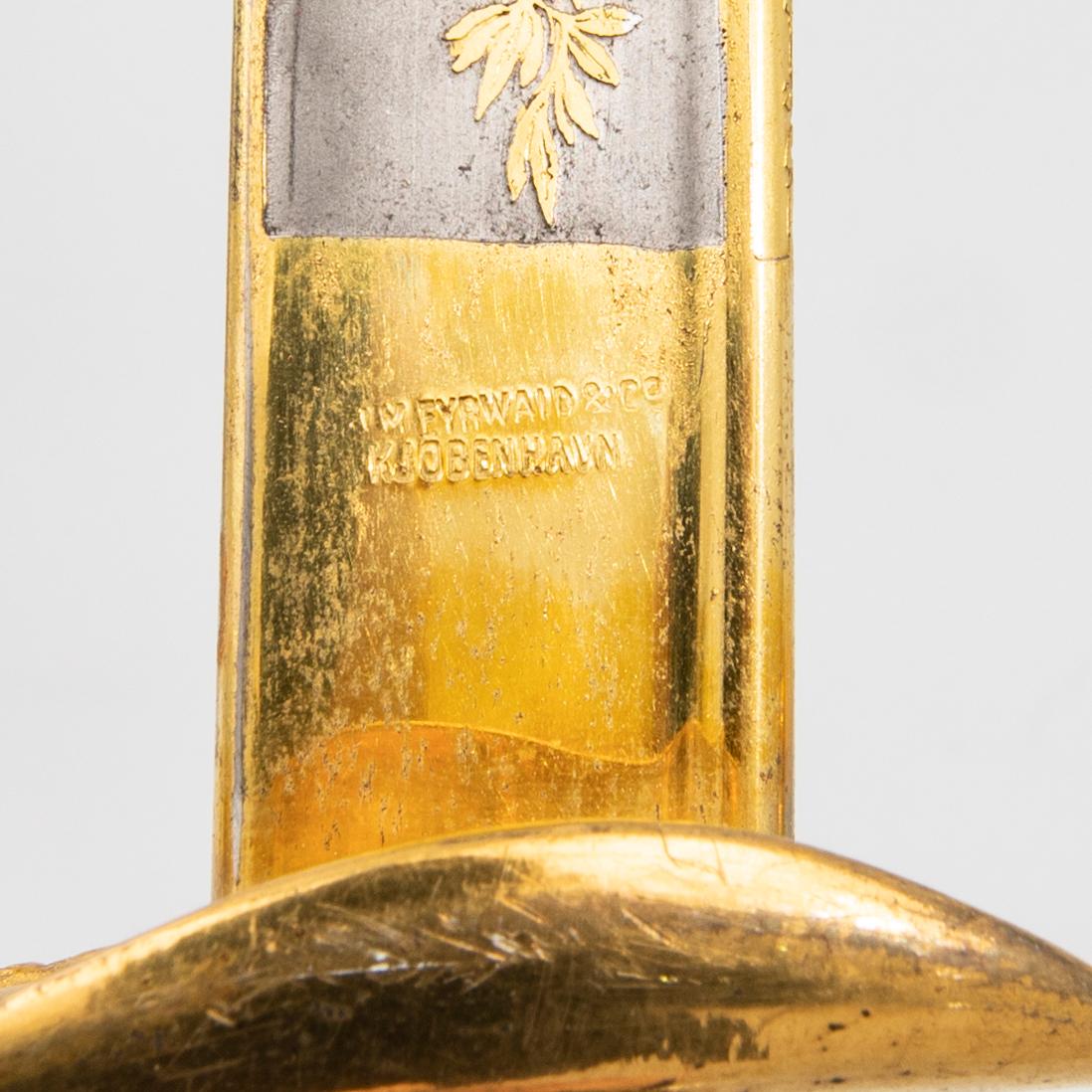 Sabel svensk, m/1859 för infanteriofficer, med balja.