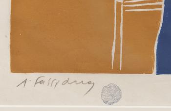 ALEXANDRE FASSIANOS, färglitografi, signerad och numrerad 46/80.