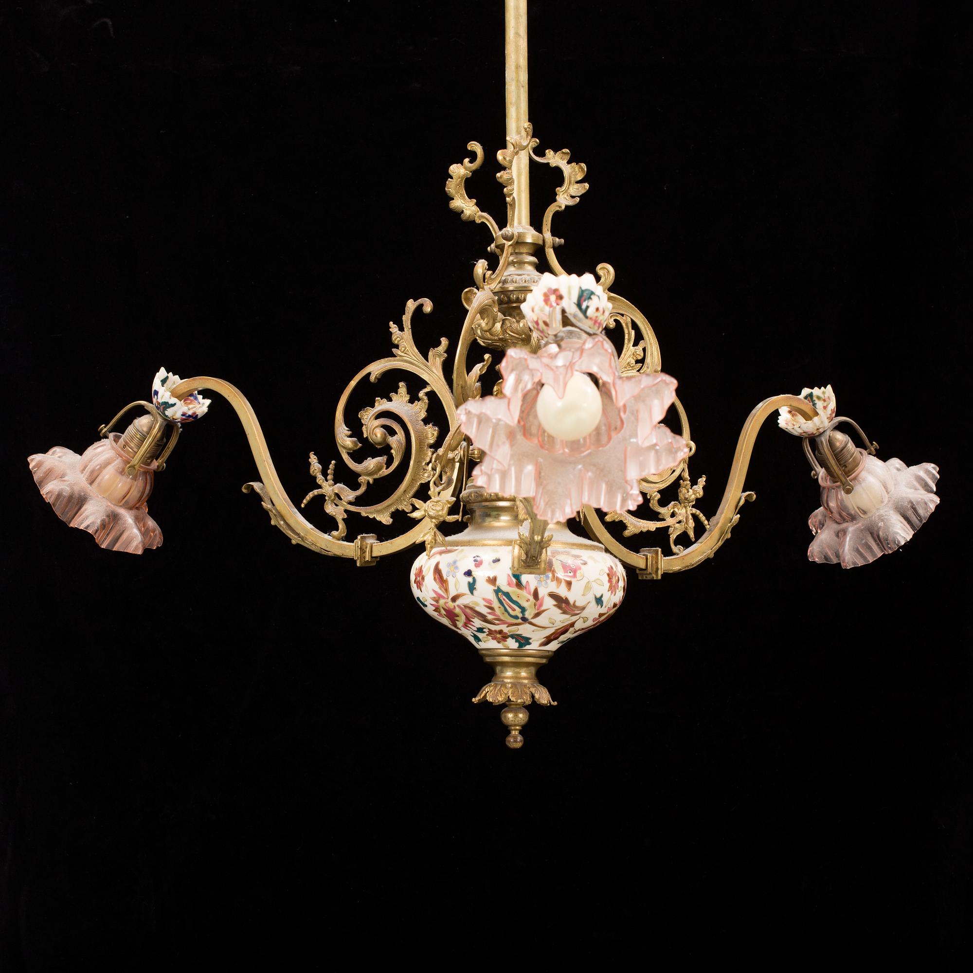 An early 1900s ceiling light.
