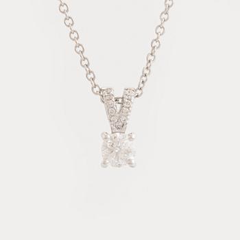 Brilliant cut diamond necklace.