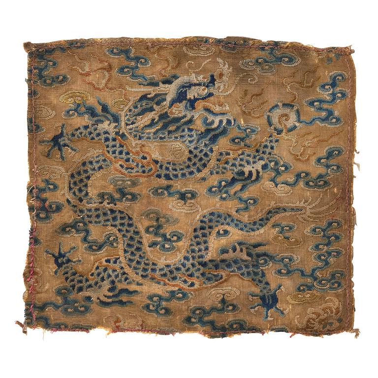 Insignia, siden. Qingdynastin, Qianlong (1736-95).