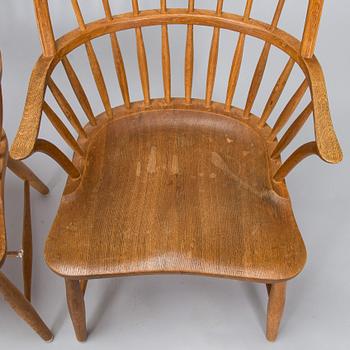 Nojatuoleja, 3 kpl, 1900-luvun loppupuoli.