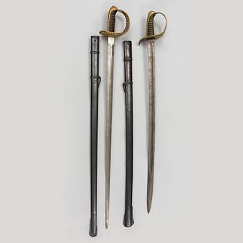 SABEL, m/1893, och SABEL, m/1854 för kavalleriet.