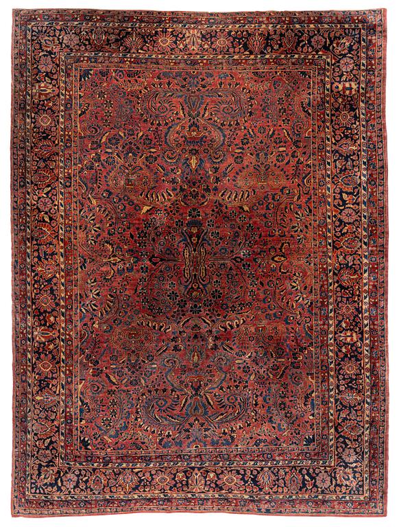 A semi-antique, so called, American Sarouk carpet, west Persia, ca 357 x 264 cm.