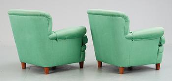A pair of Josef Frank easy chairs, Svenskt Tenn,