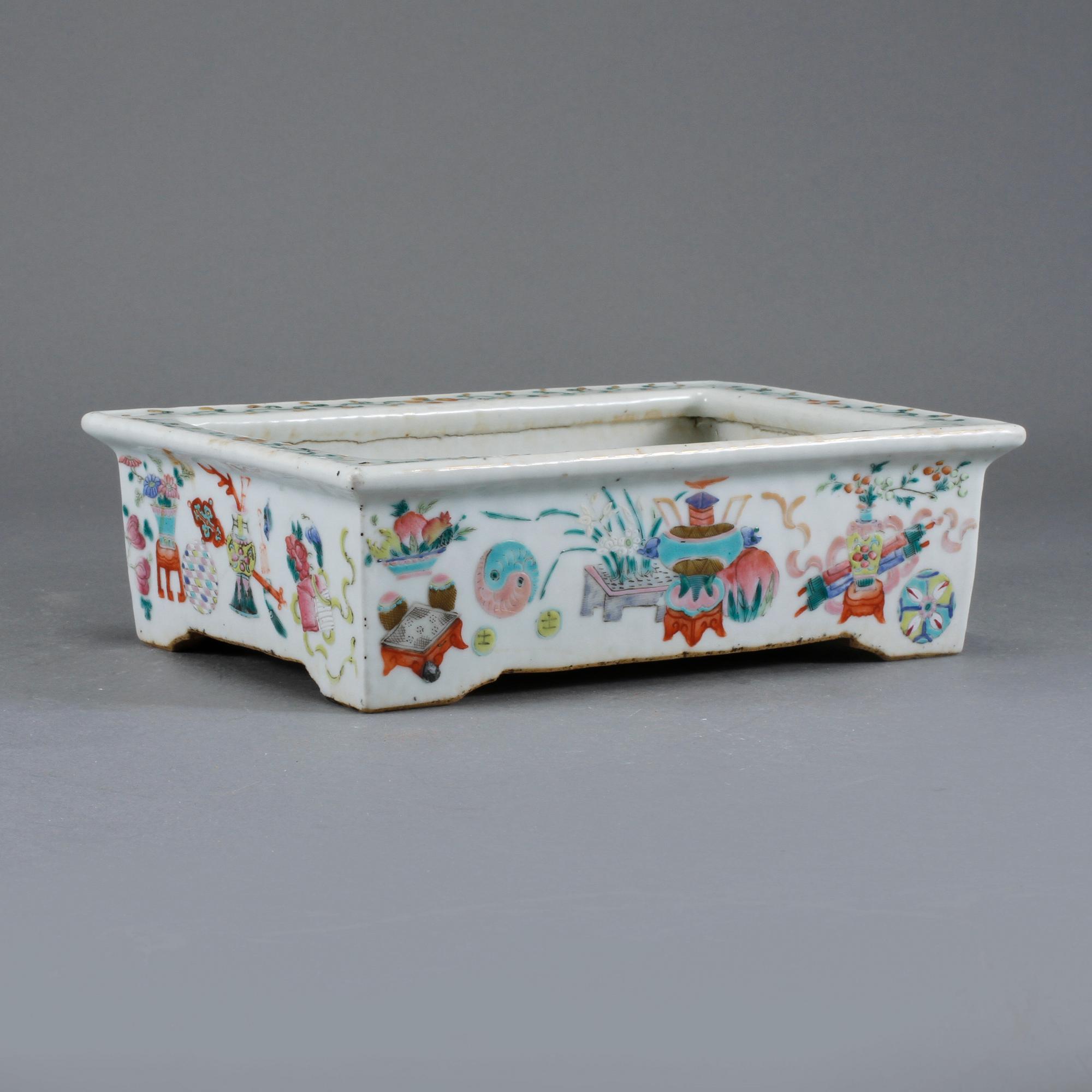 SKÅL/YTTERFODER, porslin, Kina, sent 1800-tal.