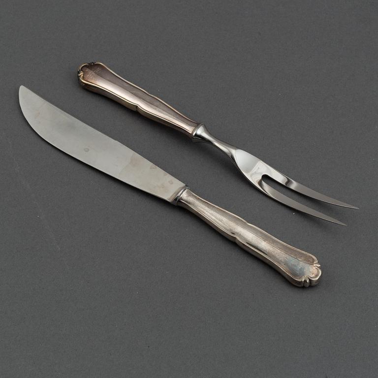 A german silver cutlery service, silver 800, including Bruckmann (68+ 24 pieces).