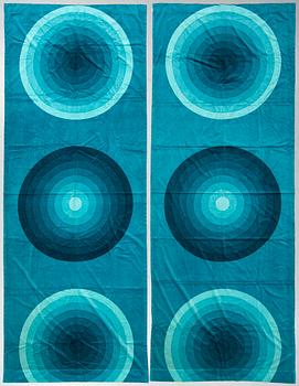 VERNER PANTON, a pair of velvet curtains, Mira-X AG.