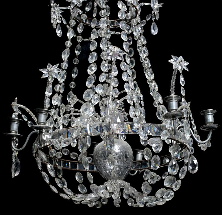 LJUSKRONOR, ett par, 1800-talets mitt. Höjd ca 80 cm.