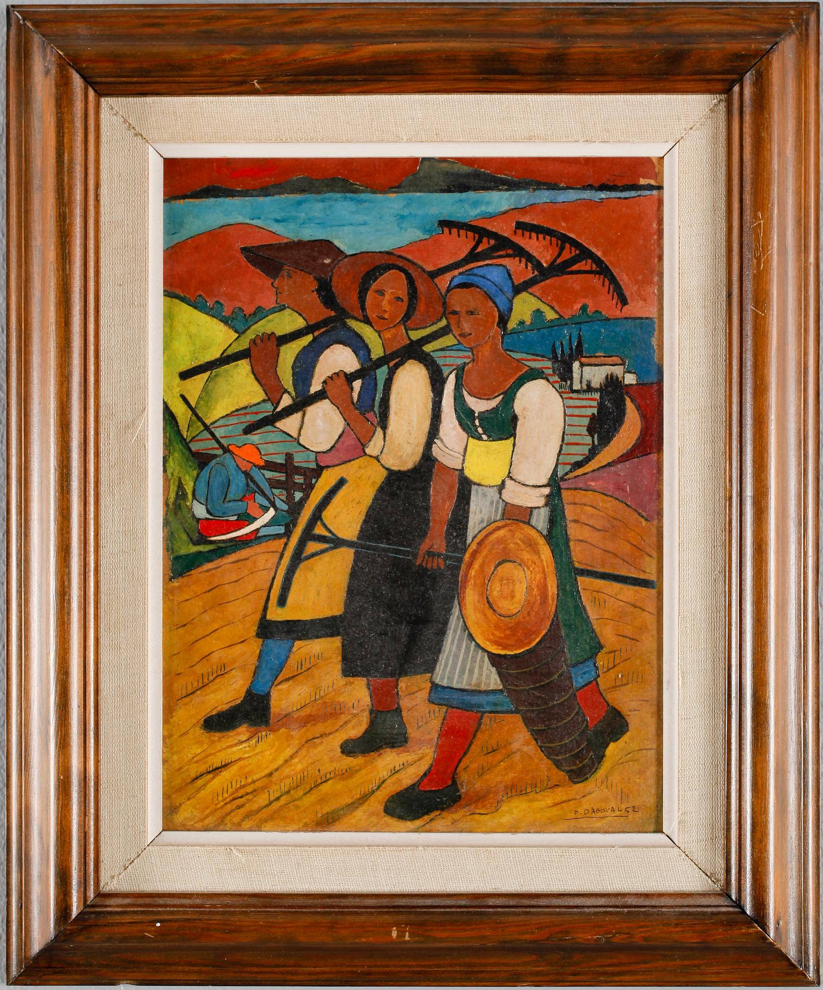 PIERRE DABOVAL, olja på pannå, signerad och daterad 52.