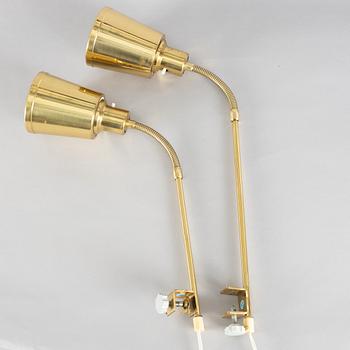 Table lamps, one pair, similar, Bröderna Johansson Autometall, Skellefteå, 1960s.