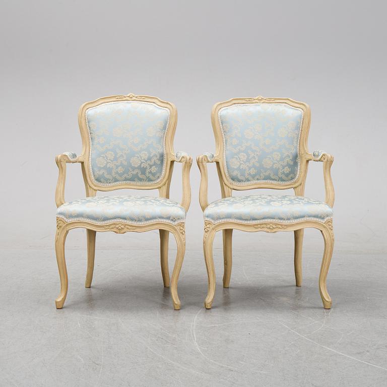 A pair of rococo archairs, second half of the 18th century.