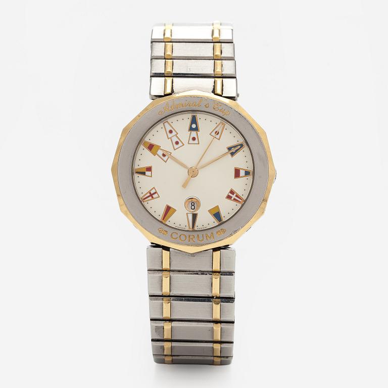 Corum, Admiral's cup, 35 mm, guld / stål, quartz.