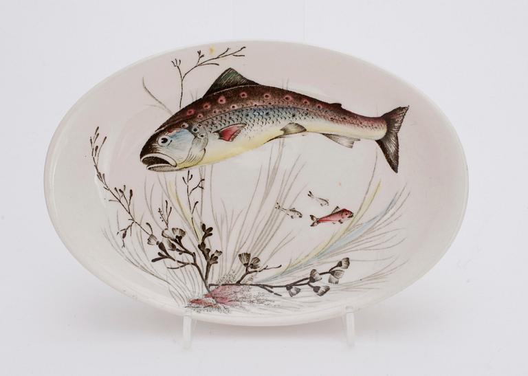 FISKSERVIS, 16 delar, flintgods, Johnson Bros, England.