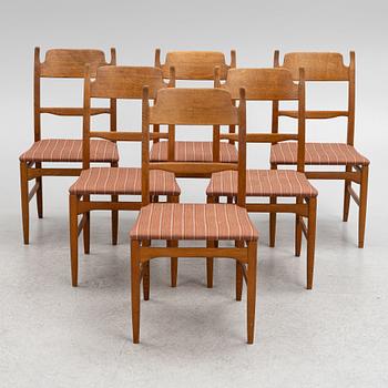 Carl Malmsten, six chairs, "Calmare Nyckel", Åfors möbelfabrik, later part of the 20th Century.