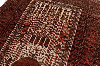 An antique Bechir rug, approx. 215 x 148 cm.