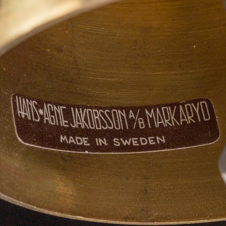 HANS-AGNE JAKOBSSON, taklampa, modellnummer 603, mässing, 1900-talets andra hälft.