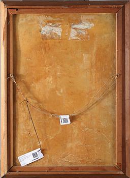 OKÄND KONSTNÄR, olja på pannå, otydligt signerad, 1900-tal.