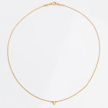 Tiffany & Co, Elsa Peretti, collier, "Diamonds by the Yard", 18K guld med en diamant ca 0.05 ct.