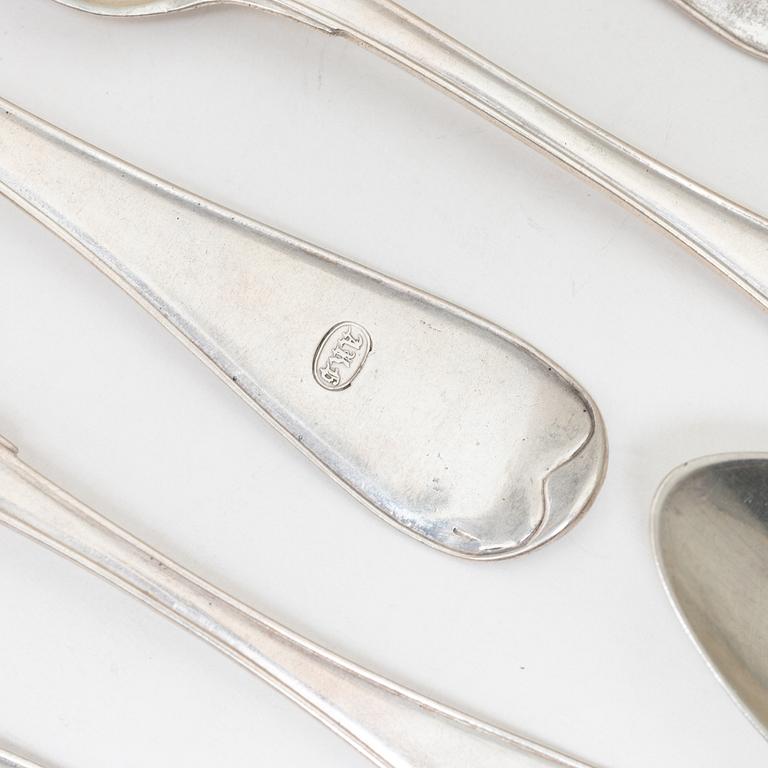 Skedar, 16 st, silver, Sverige, 1700-1800-tal.