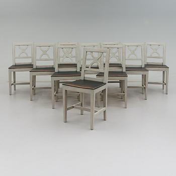 STOLAR, 10 st, allmoge, 1800-talets mitt.