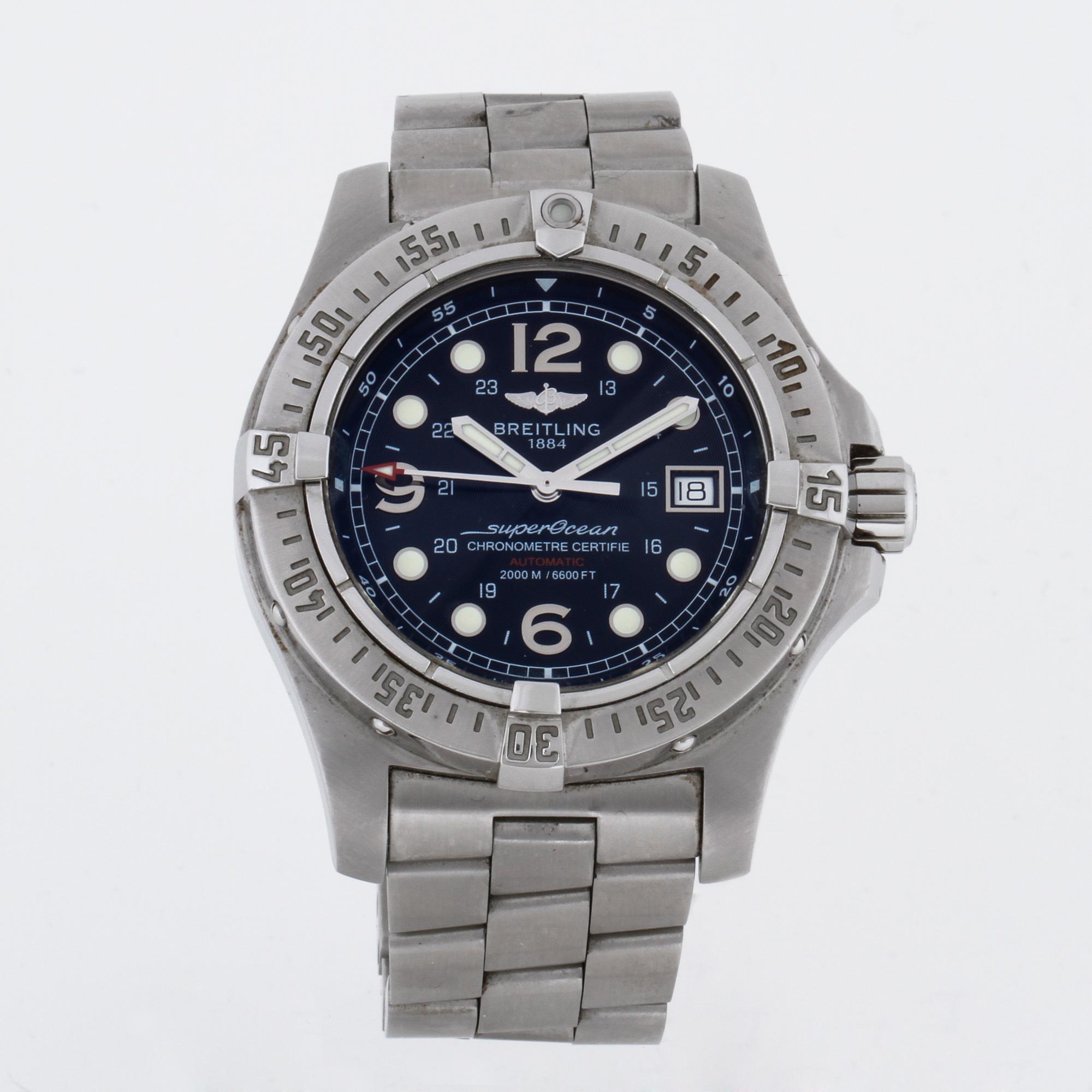 BREITLING SuperOcean Steelfish 2000 M 6600 FT Chronometre wristwatch 44 mm. Bukowskis
