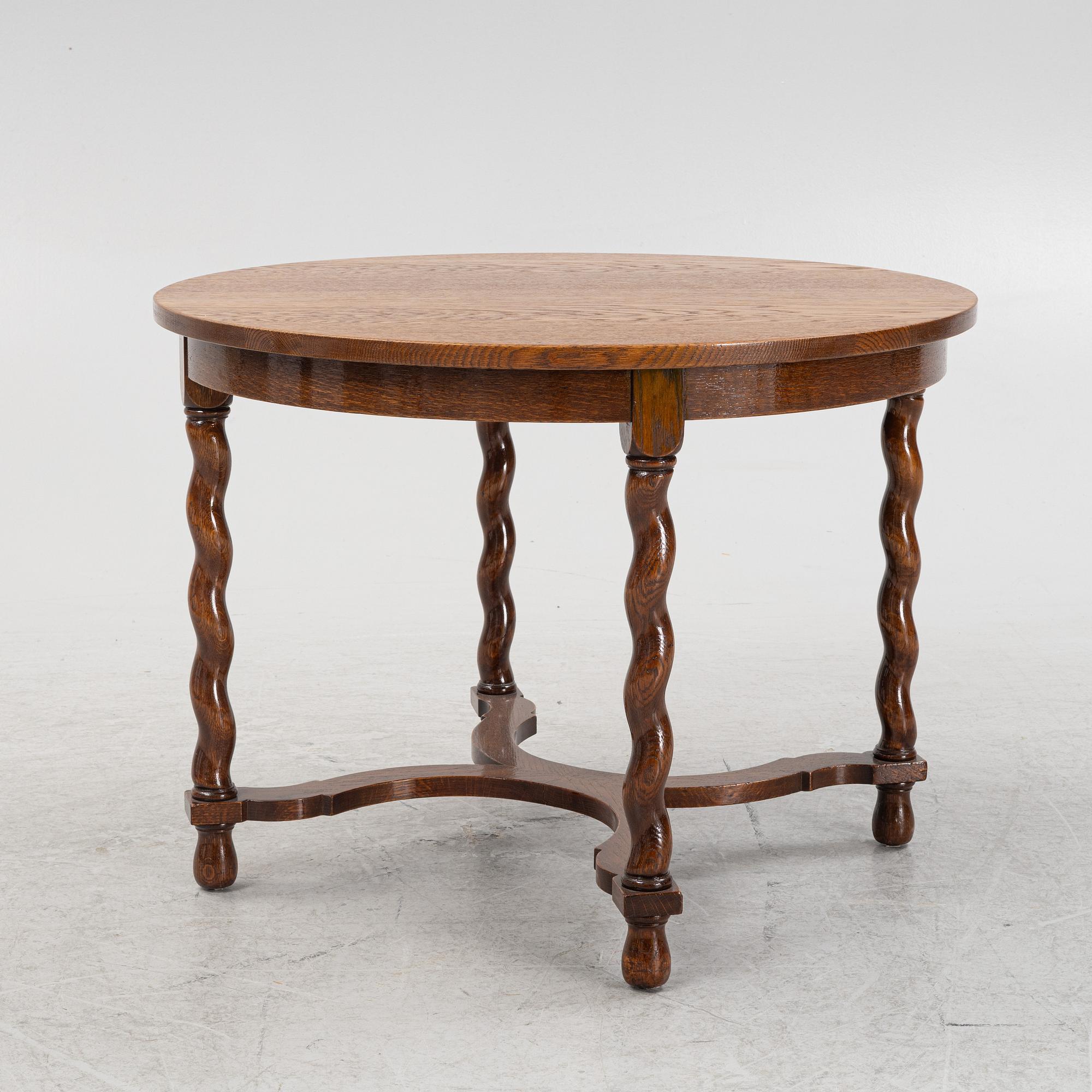 An oak coffee table, Nordiska Kompaniet, Sweden, 1920's.