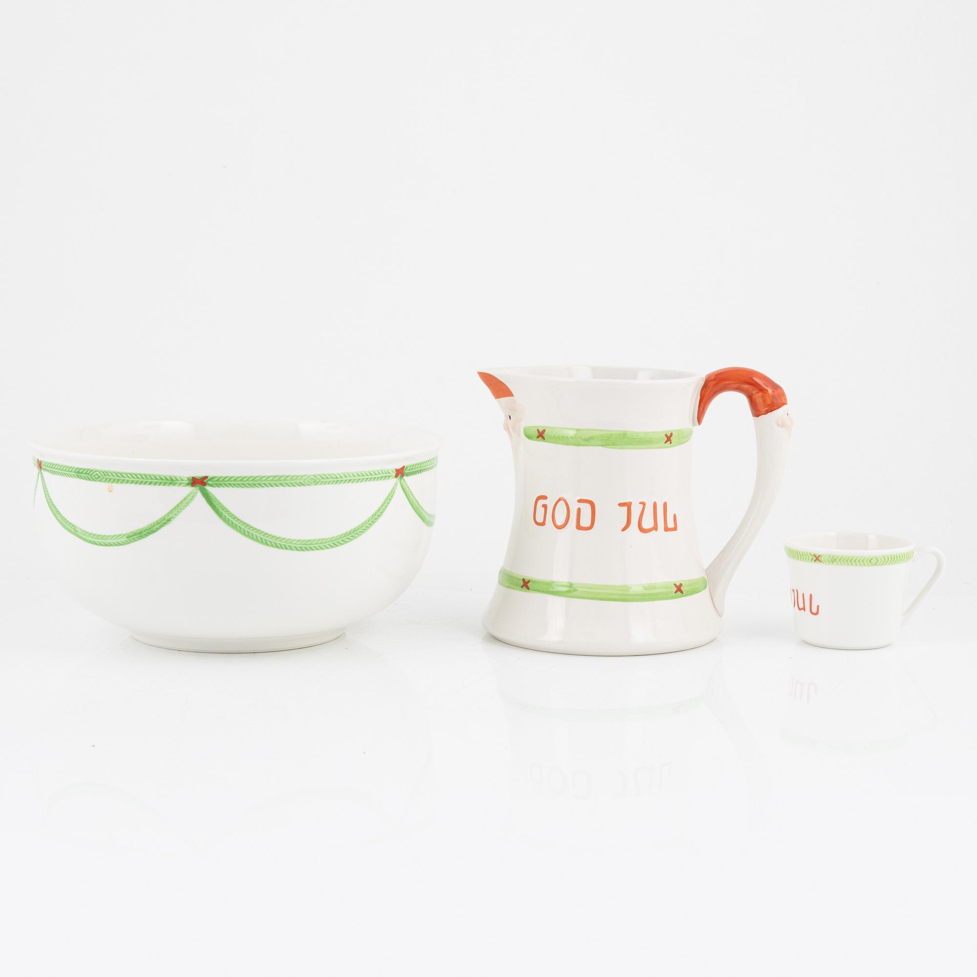 A 18-piece 'God Jul' porcelain service from Gustavsberg.
