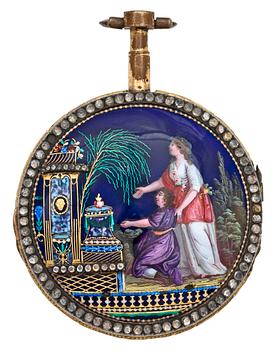 A verge pocket watch, Paris, c. 1800.