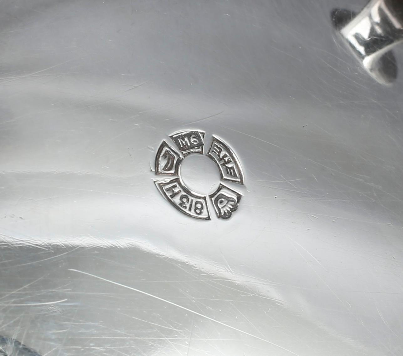 SERVIS, 3 delar, 813 silver, Hopeatakomo, Helsingfors, Finland, 1941. Total vikt ca 1016g.