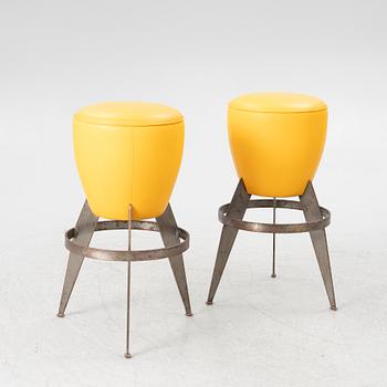 Bar stools, a pair, Johanson Design.