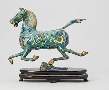 SKULPTUR, cloissoné, Kina, 1900-tal.