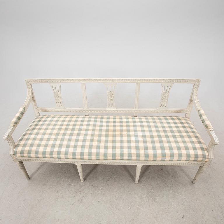 A late Gustavian sofa from Lindome first half of the 19th century.