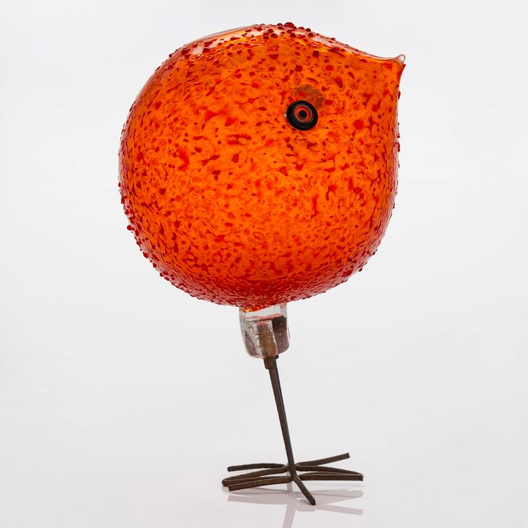 Alessandro Pianon, "Pulcino", skulptur, glas, Vistosi, Murano, Italien 1960-tal.