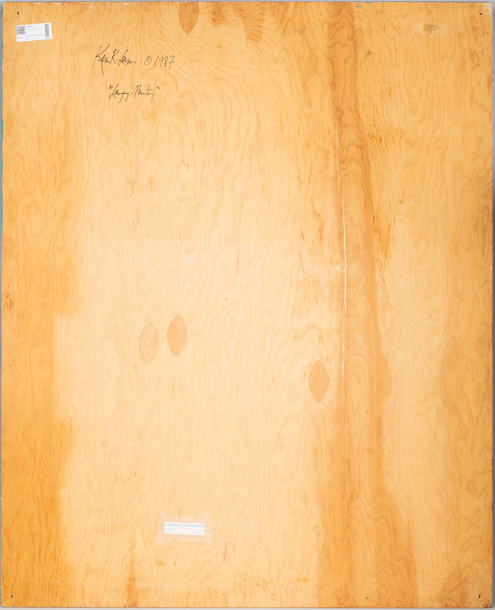 KEN LUM, oil on panel signed and dated 1987 on verso.