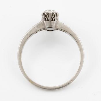 Ring in platinum set with round brilliant-cut diamonds, total weight approx. 1.25 ct.
