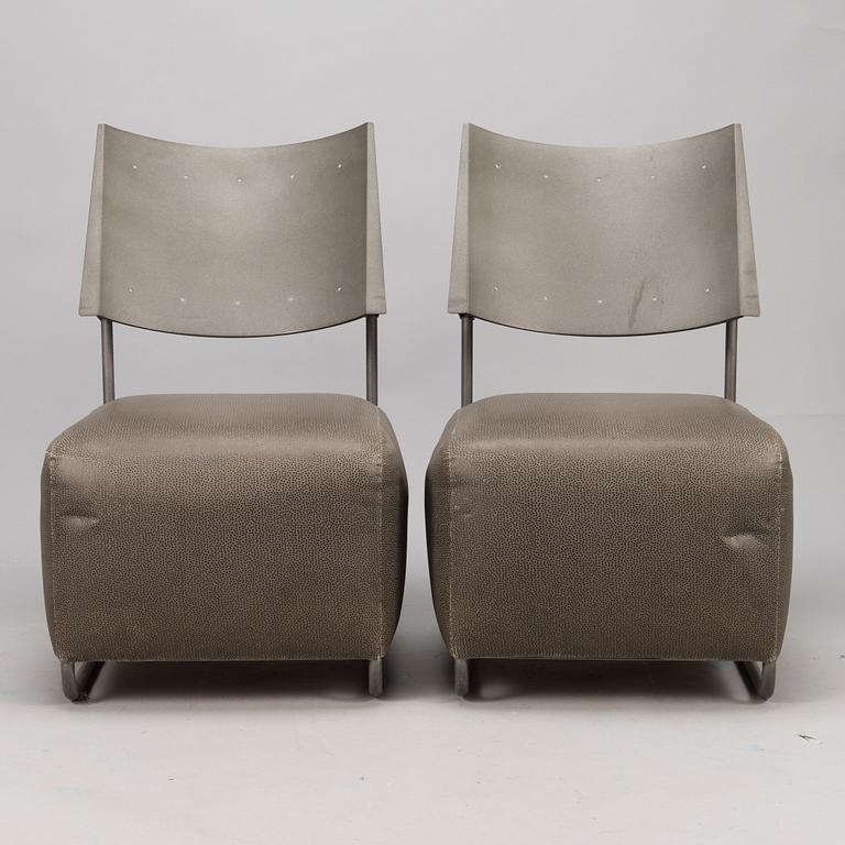 HARRI KORHONEN, a pair of 'Oscar' easychairs for  Inno Interior. Finland. Designed 1989.