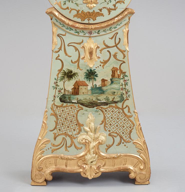 A Swedish Rococo 18th century longcase clock.