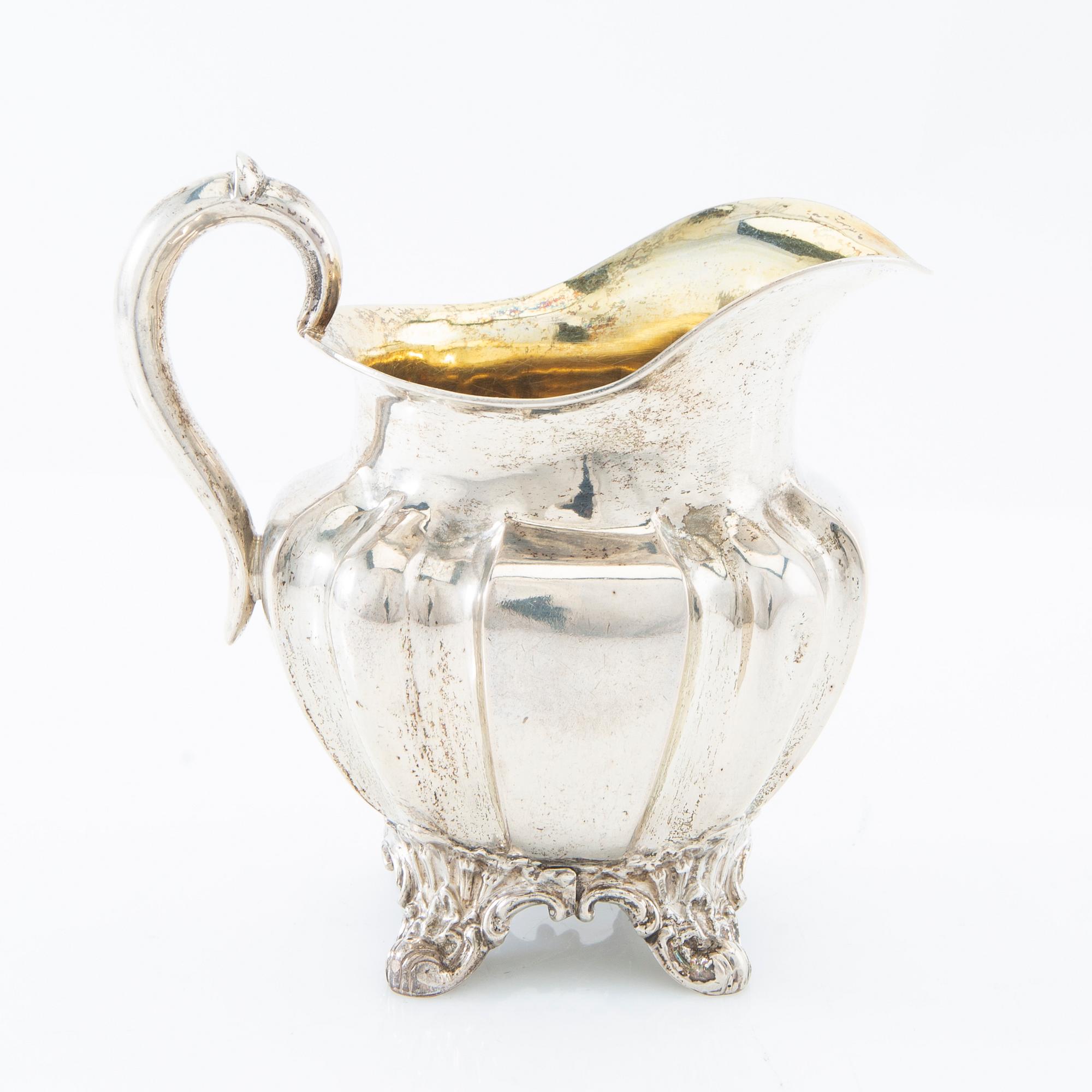 Gustaf Möllenborg milk jug silver Stockholm 1846.