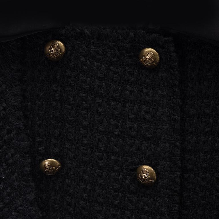 Lanvin, a black silk coat, size 36.