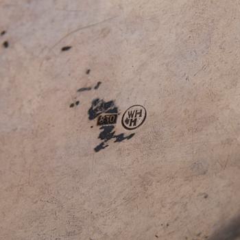 KAFFESERVIS, 3 delar, silver, nyrokoko, Tyskland 1800-talets slut. Vikt 1520 g.