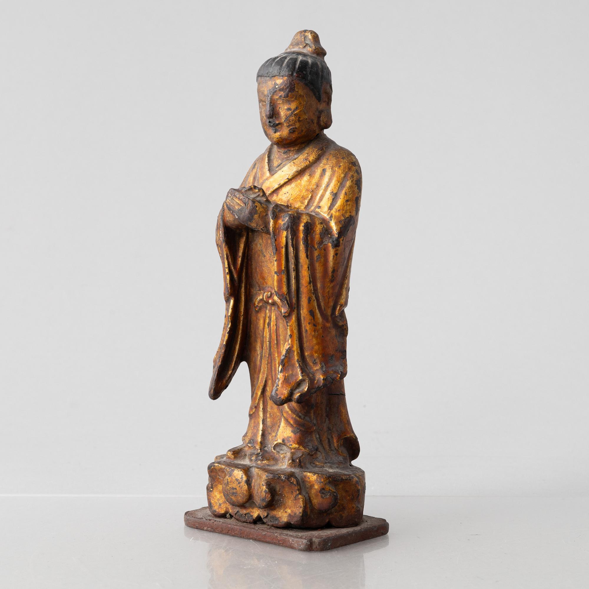 A Chinese Buddha joss stick holder, Ming dynasty, 17th/18th century.