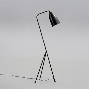 A Greta Magnusson Grossman 'G-33' (Grasshopper) black lacquered floor lamp, Bergboms, Malmö, 1950's.