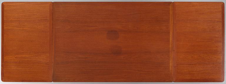 Hans J. Wegner, a teak, beech and brass dining table model "AT-314", for Andreas Tuck, Denmark 1950-60's.