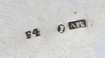 PARTI SILVER, 9 delar, svenska resp importstämplar, bla K A Andersson, Stockholm. Främst 1900-tal. Vikt ca 417 g.