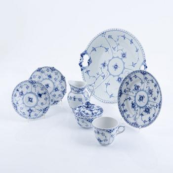 Kaffeservis, 23 delar, "Musselmalet", Royal Copenhagen, Danmark.