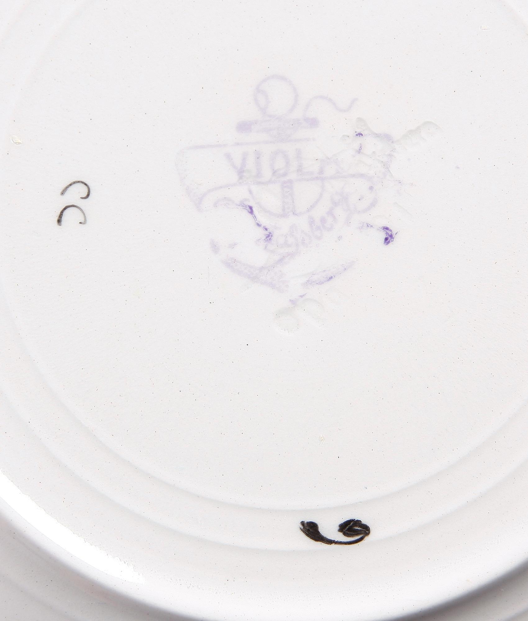 MATSERVIS, 88 delar, flintgods, "Viola", Gustavsberg.