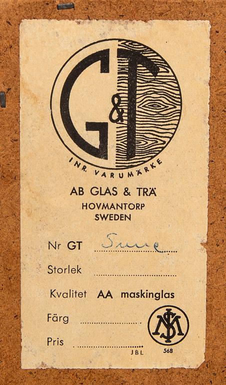 Spegel, Glas & Trä Hovmantorp, G&T, 1960-tal.