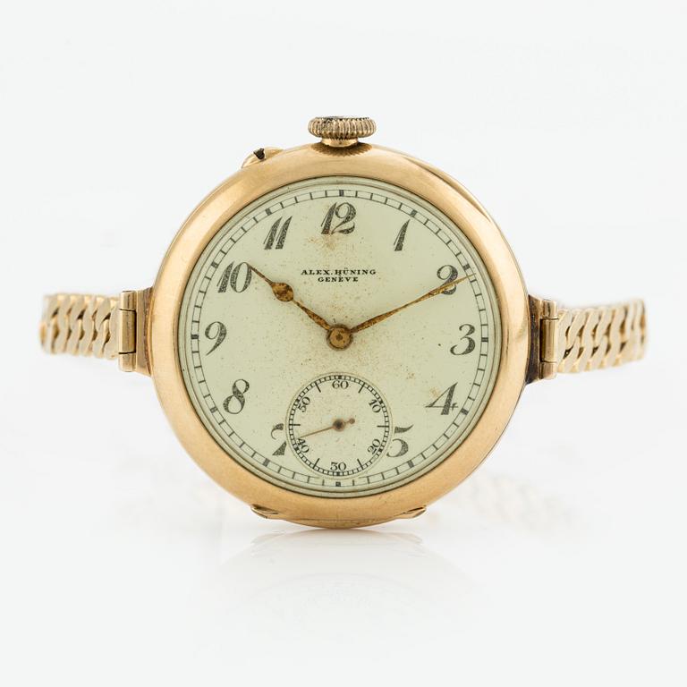 Alex Hüning, ladies' pocket watch / wristwatch, 32 mm.