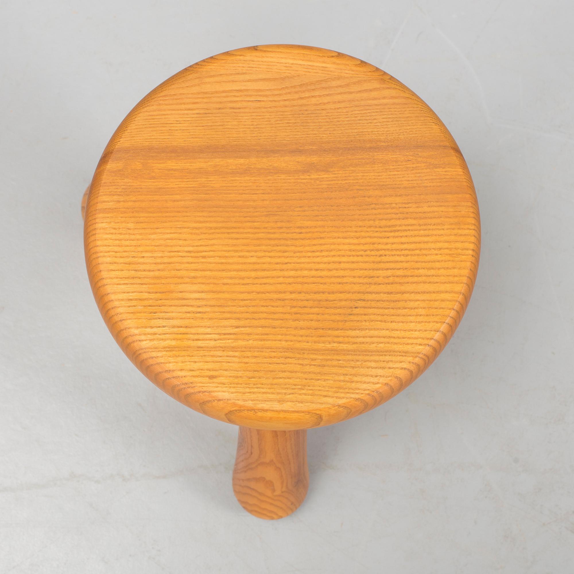 INGVAR HILDINGSSON, an oak stool from I.H. slöjd, second half of the 20th Century.